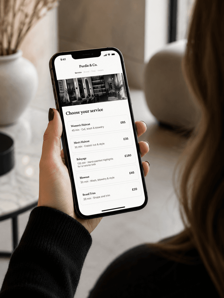 Breeze booking page — just your business, just your clients